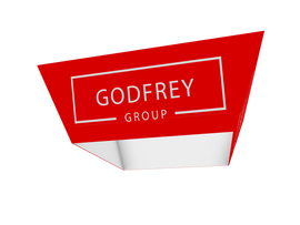 Tapered Square Hanging Sign, 14' x 5'h - Godfrey Group