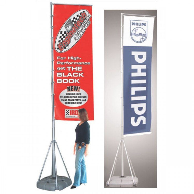 Banner Sail Outdoor Banner Stand - full view