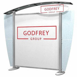 10' Hybrid Display With Arch Canopy and Downlighting - Godfrey Group