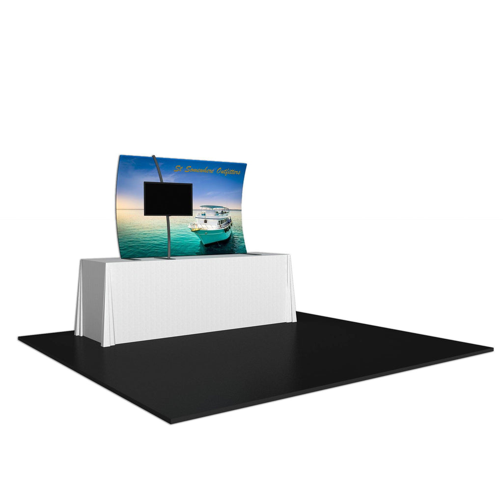 Tension Fabric Table Top Display with Monitor Mount | Godfrey Group