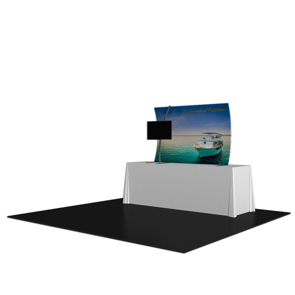 Tension Fabric Table Top Display with Monitor Mount - Godfrey Group