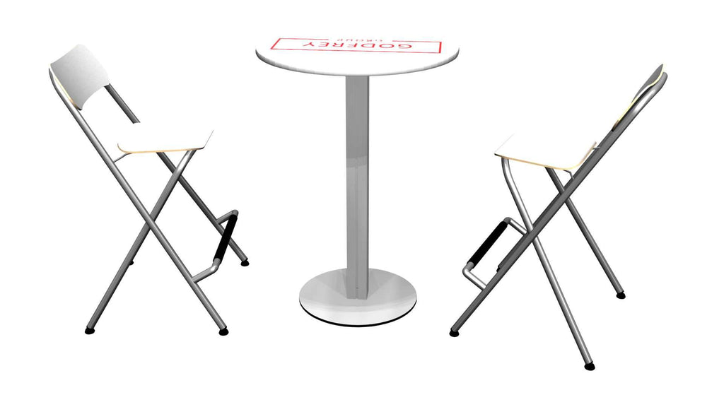 Round Conference Table With Two Chairs - Godfrey Group