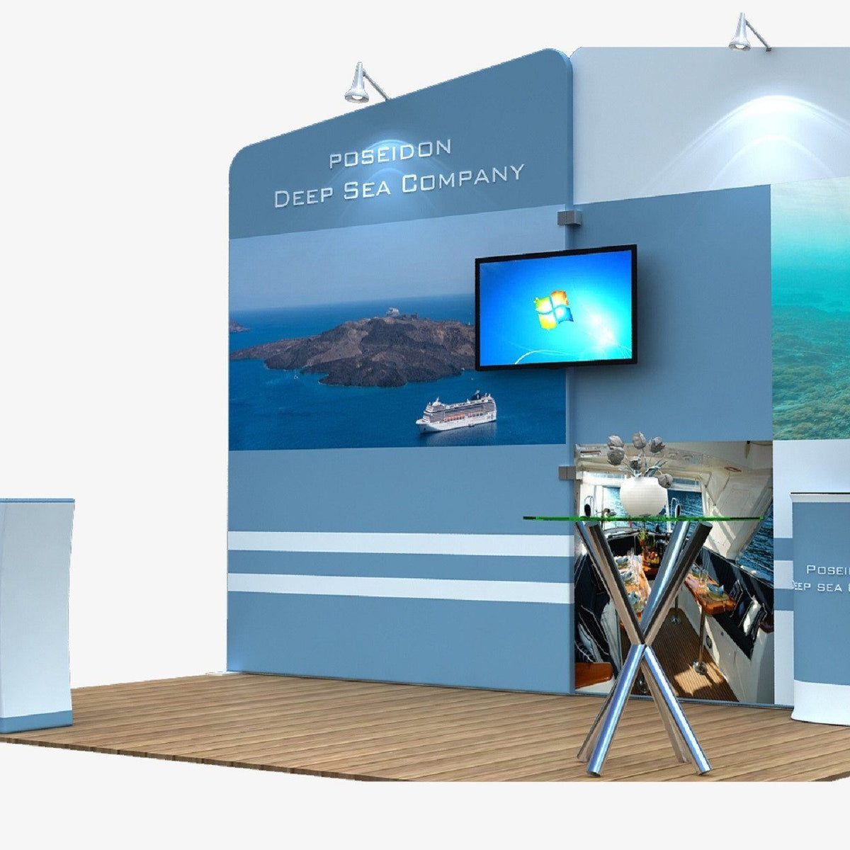 Tension Fabric Display with Monitor Mount | Godfrey Group