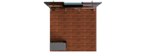 Three Section Fabric Backwall With Monitor Mount - Godfrey Group