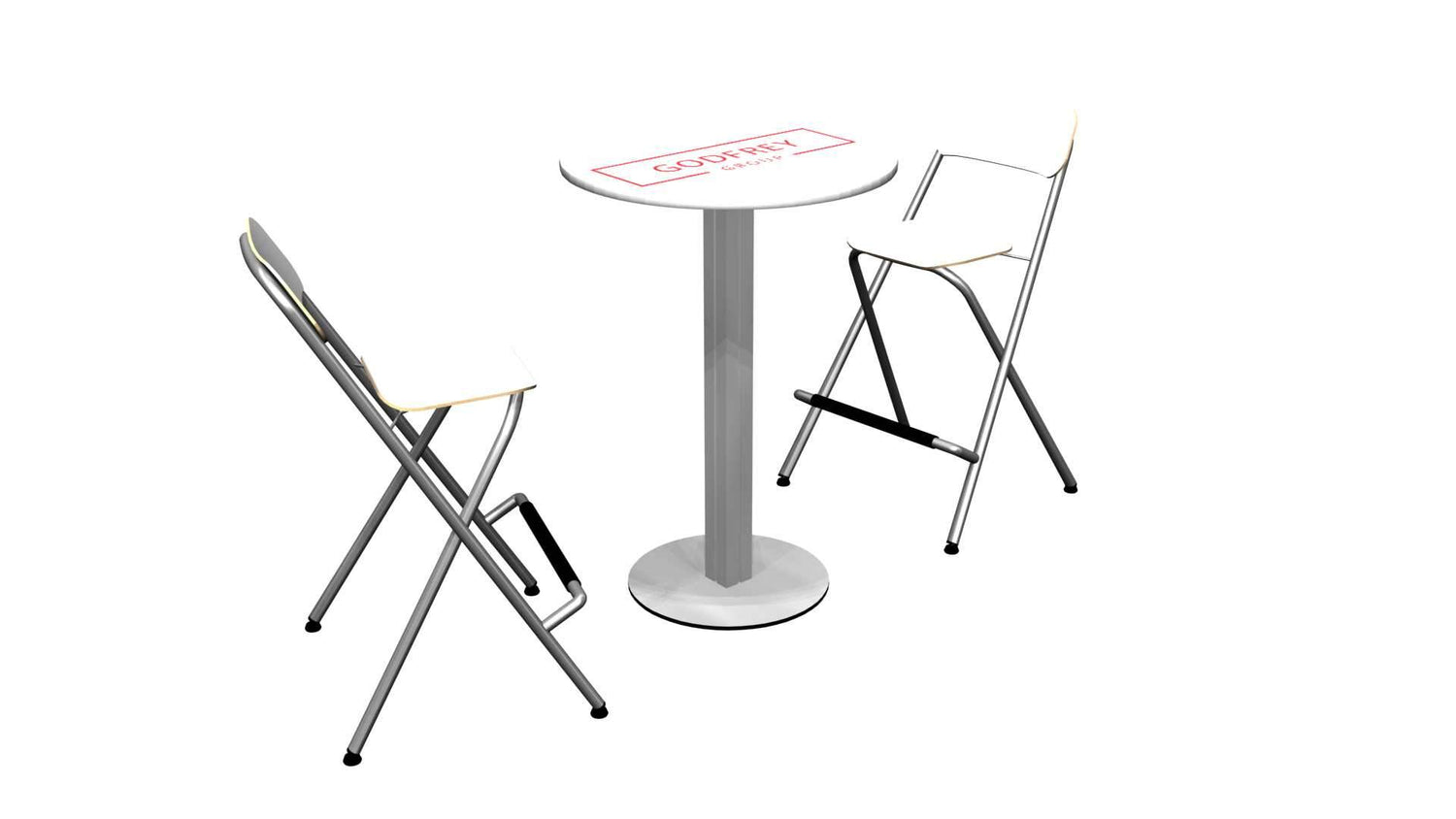 Round Conference Table With Two Chairs - Godfrey Group